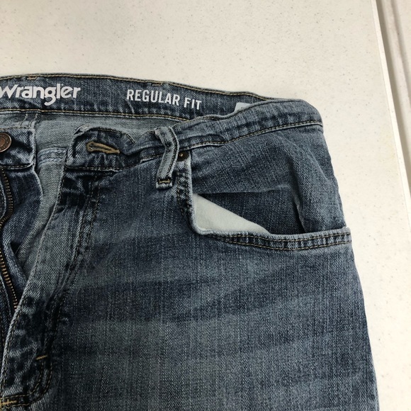 Wrangler 36x29 Regular Fit Straight Leg Men’s Jeans - Picture 2 of 7